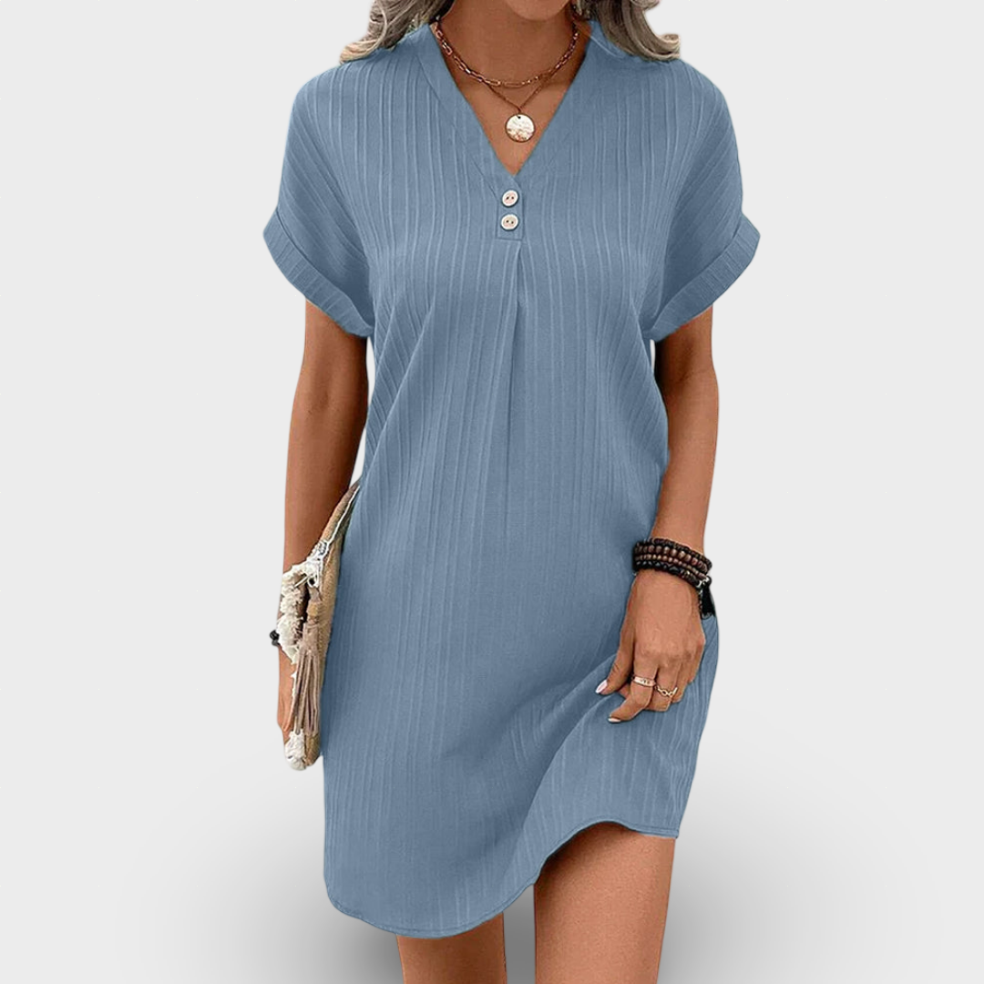 Laura - Vestido com Botões na Frente