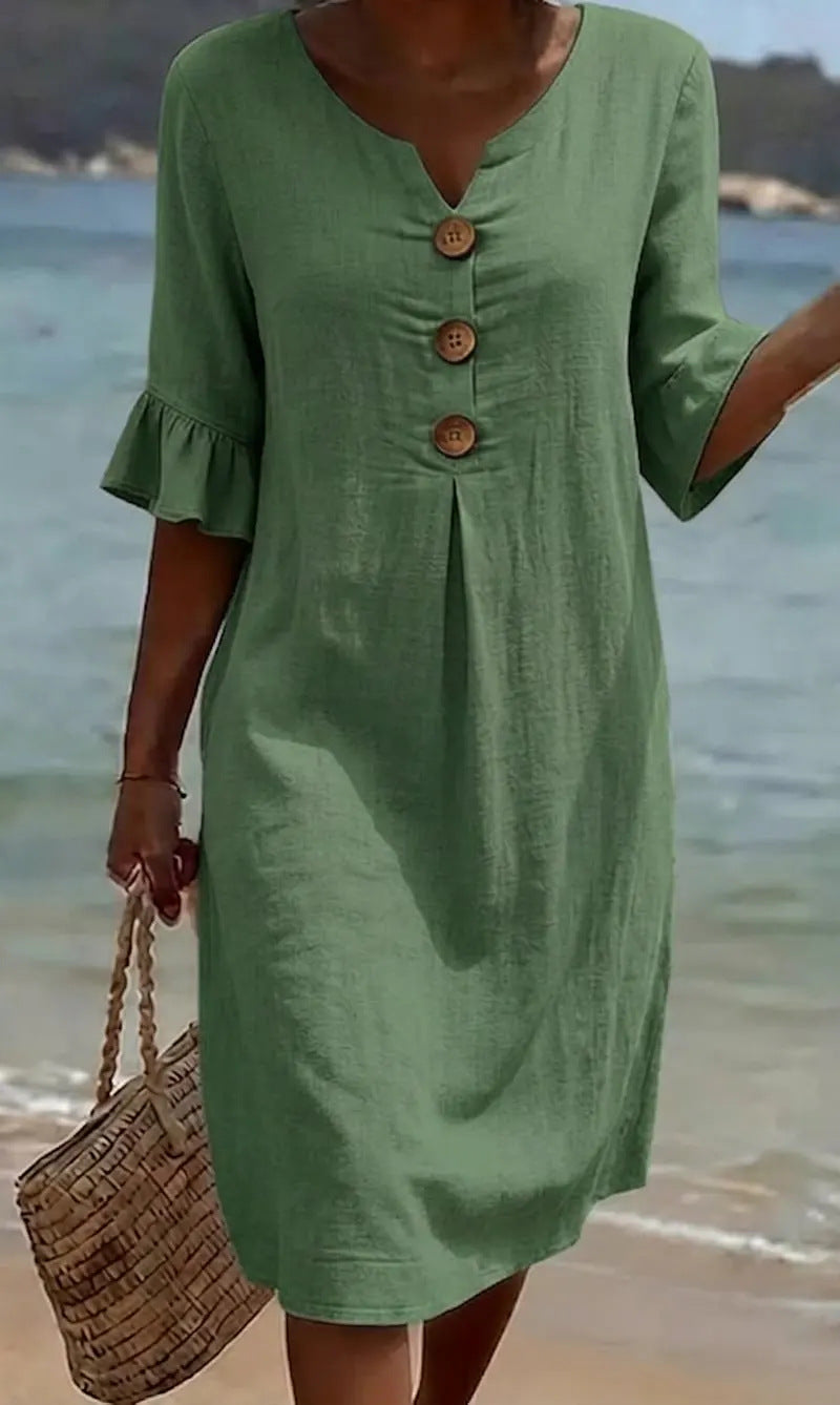 Vestido casual de mulher.