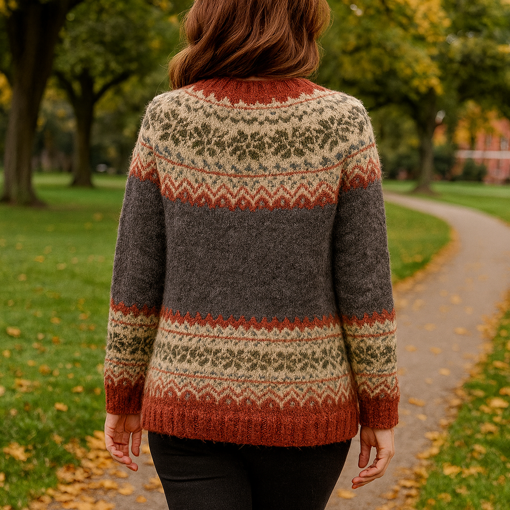 Apolline | Cardigan com padrão nórdico para mulher | Tendência
