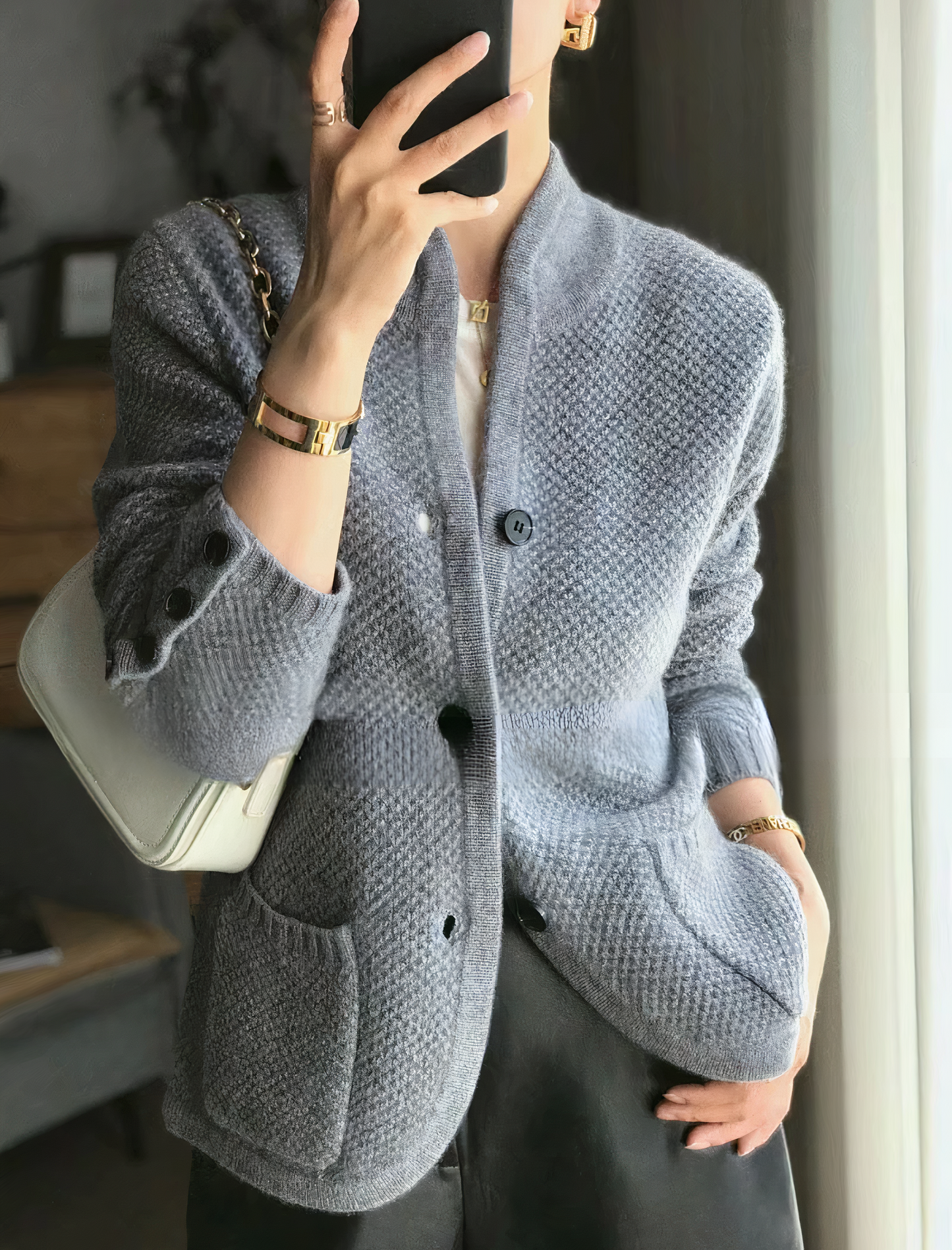 Aramis | Cardigan com botões para mulher | Moderno