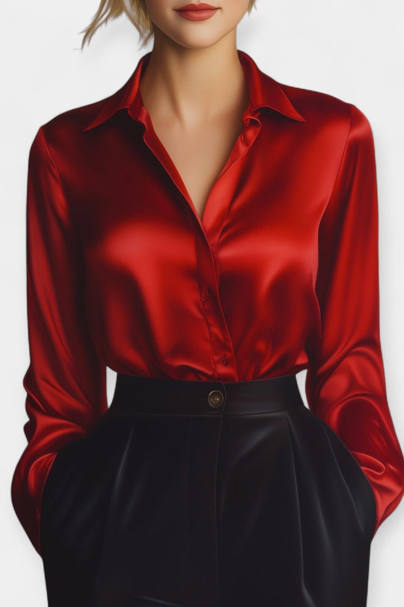 Ellen | Camisa de cetim