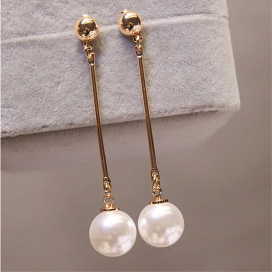 Brincos Pendentes de Luxo com Pérolas Especiais Montadas à Mão