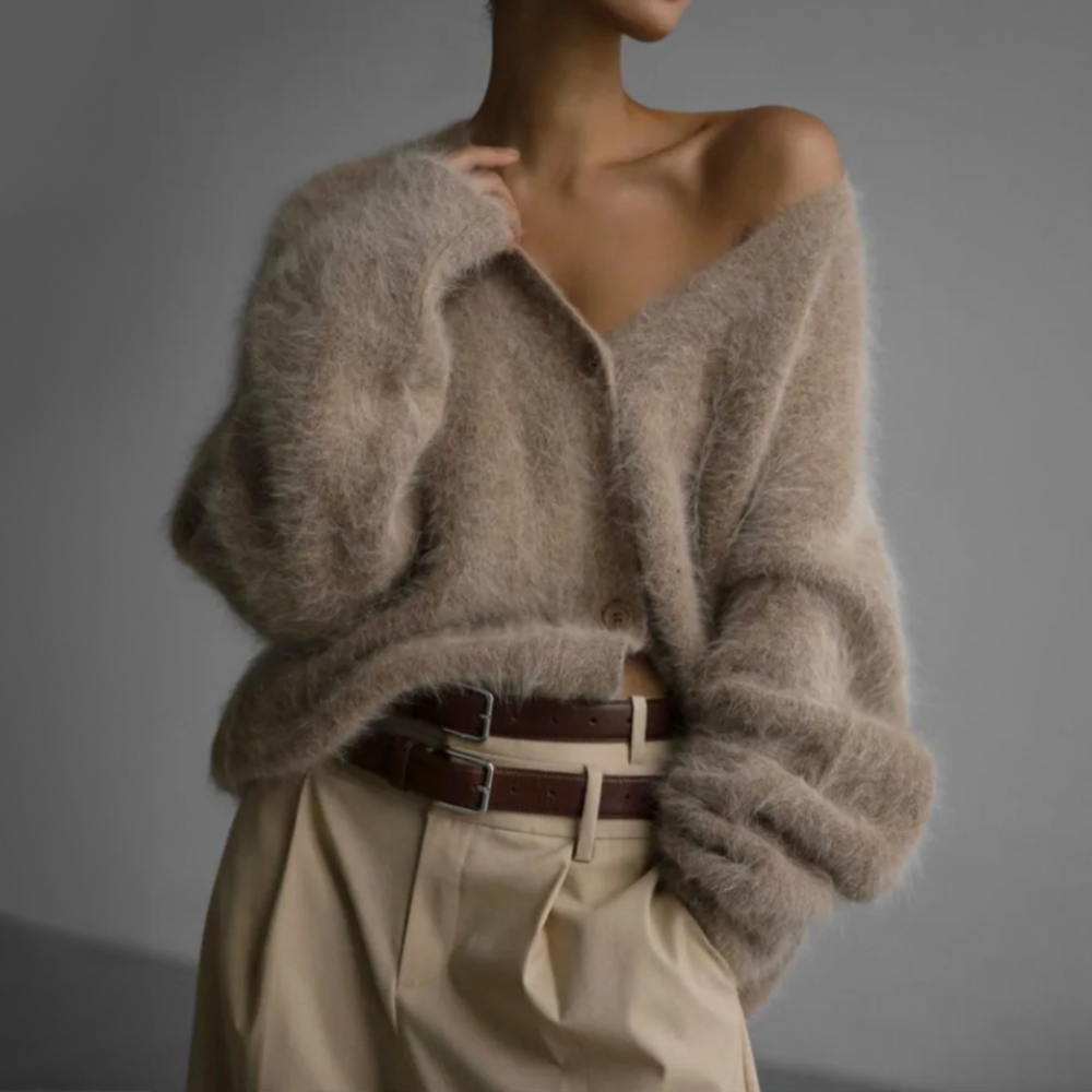 Luna - Cardigan em Cachemira Elegante
