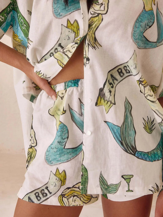 CONJUNTO DE CAMISA ESTAMPADA SEREIA