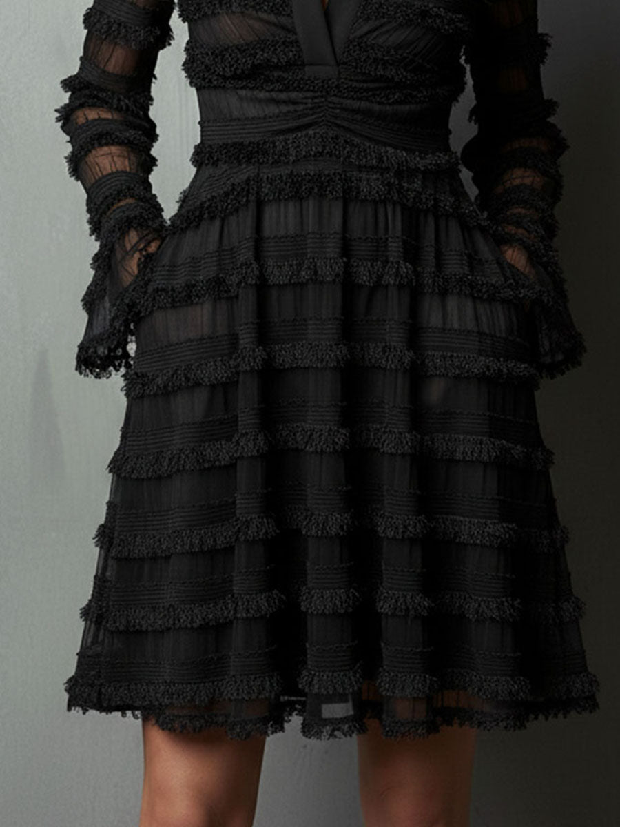 Rosalie™ | Vestido Mini Elegante com Decote em V Profundo