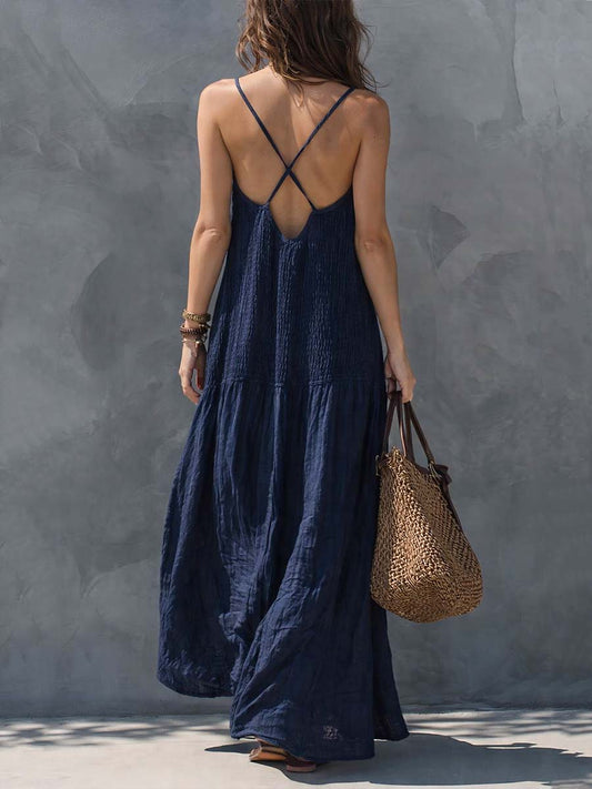 Vestido maxi patchwork boémio