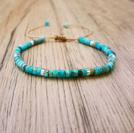 Pulseira de Turquesa Delicada e Atemporal