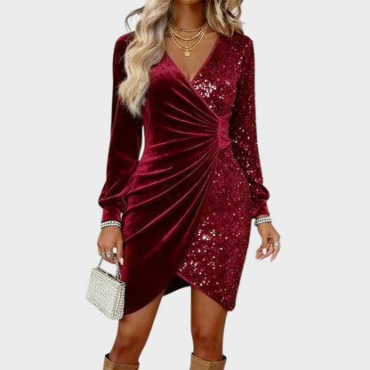 Teresa - Vestido de Veludo Glamouroso