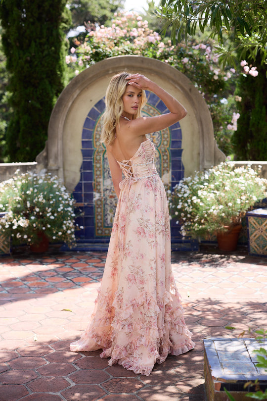 VESTIDO EM TECIDO TAPPETO ROSA ALGODÃO