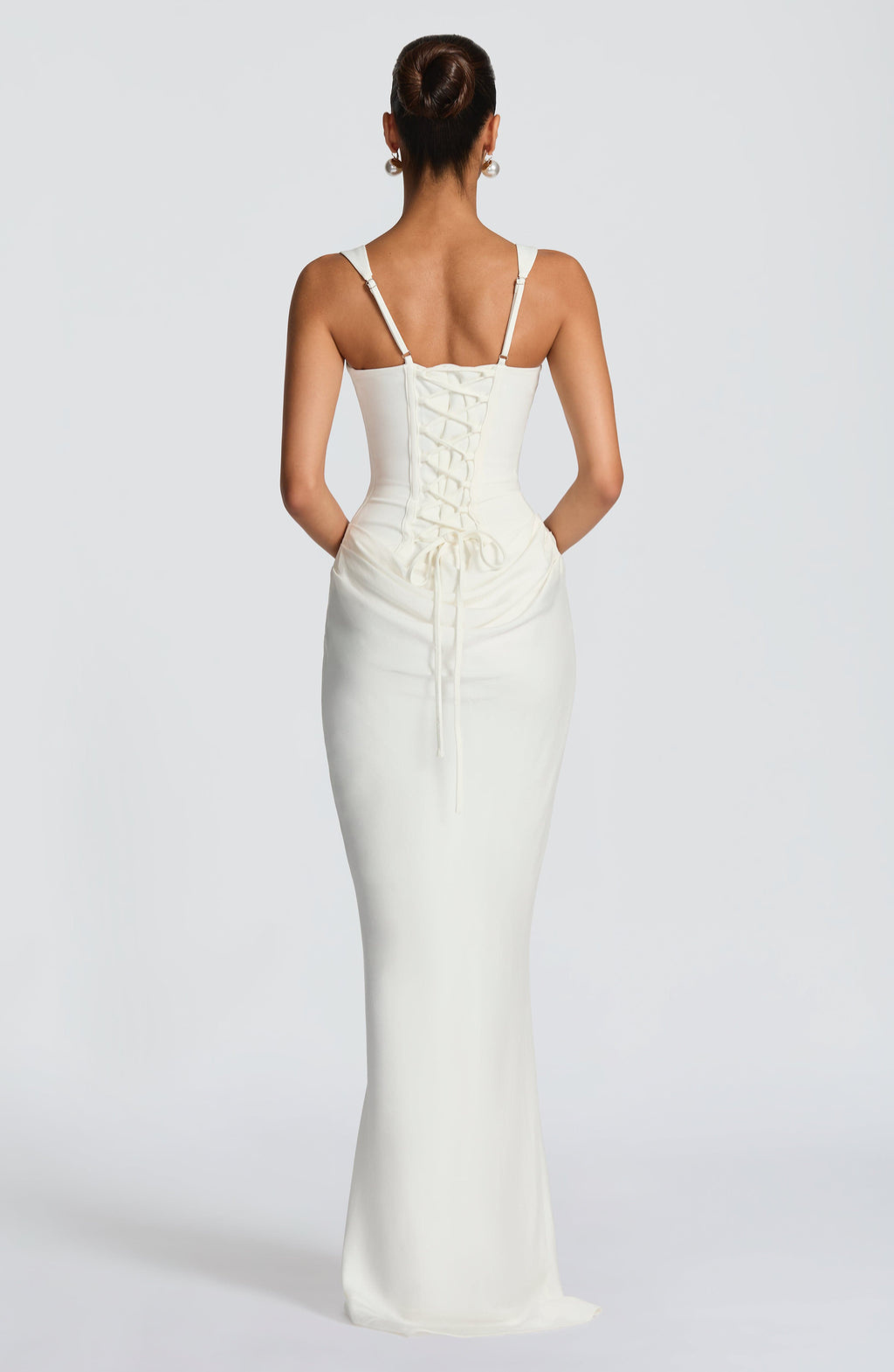 VESTIDO LONGO ESPARTILHO DRAPEADO