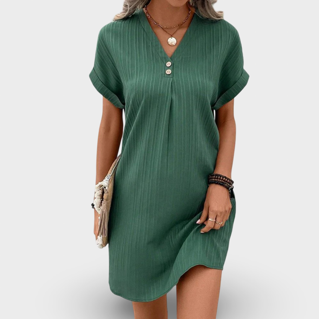 Laura - Vestido com Botões na Frente