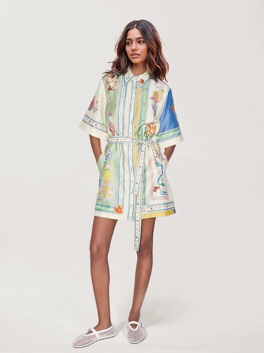 VESTIDO CAMISEIRO ESTAMPADO VINTAGE