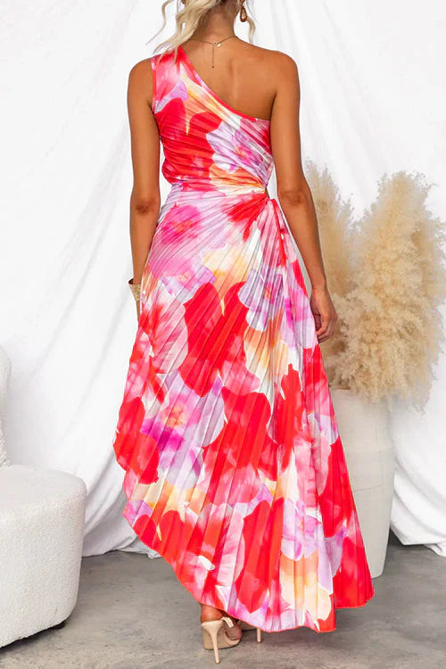 VESTIDO MAXI ASSIMÉTRICO ESTAMPADO