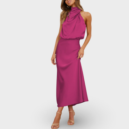 Flávia - Vestido de Cetim Glamouroso