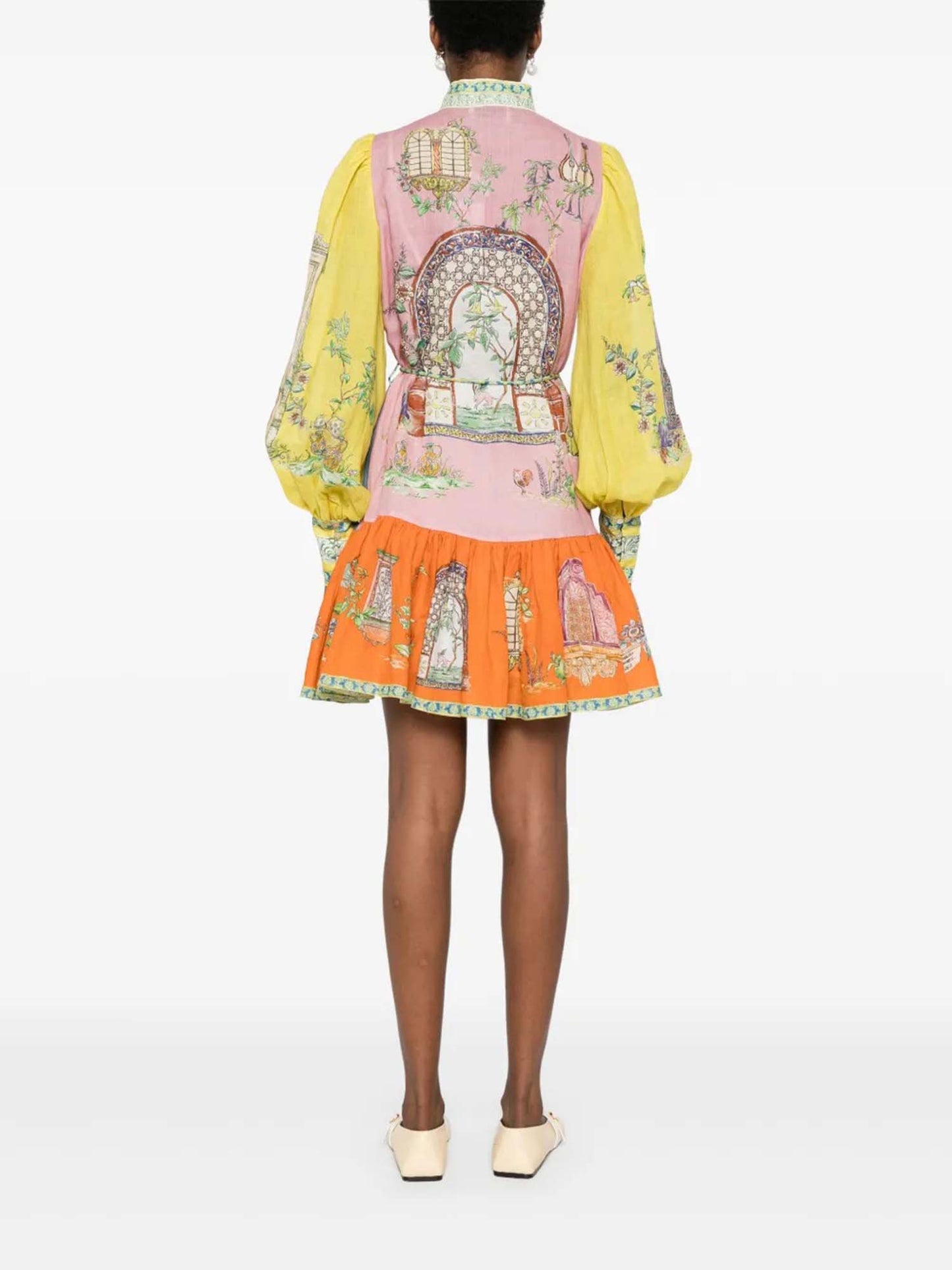 VESTIDO MINI ESTAMPADO DE INSPIRAÇÃO ARTÍSTICA