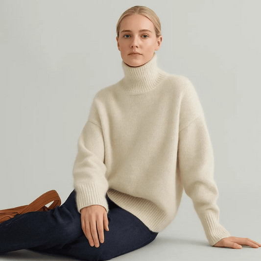 Aurora - Suéter de Gola Alta Chic