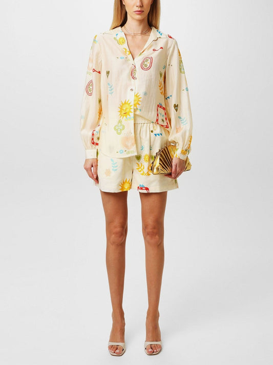 CONJUNTO DE CAMISA ESTAMPADA COM CALÇÕES
