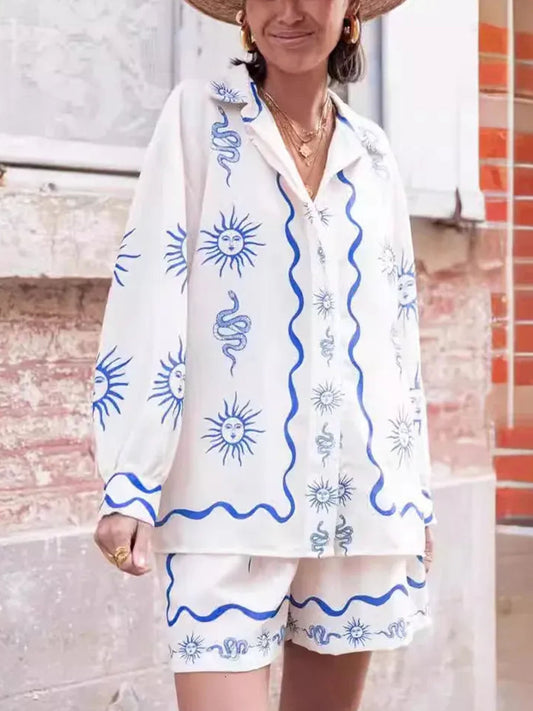 CONJUNTO DE CAMISA ESTAMPADO RELAX FIT