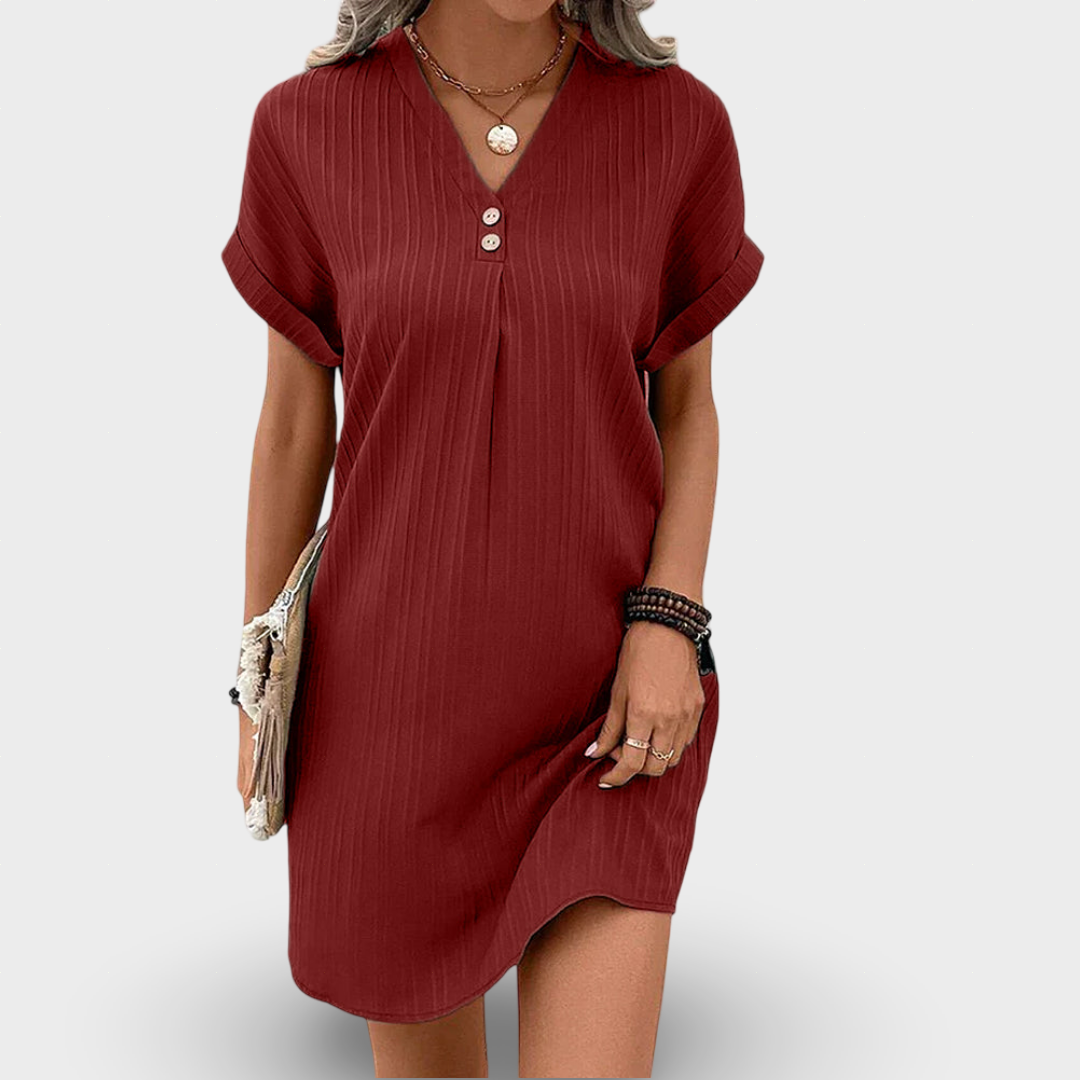 Laura - Vestido com Botões na Frente