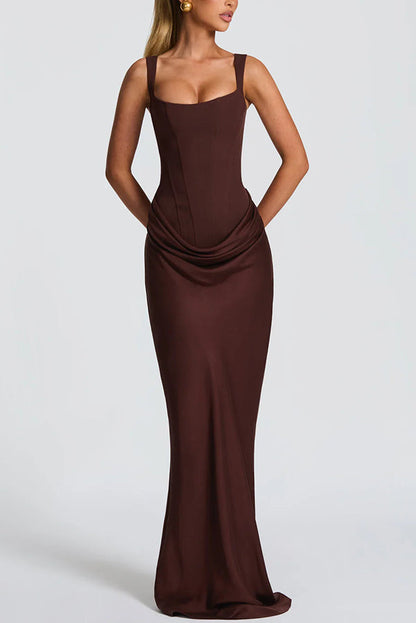 VESTIDO MAXI ESPARTILHO AJUSTADO