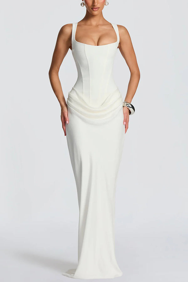 VESTIDO MAXI ESPARTILHO AJUSTADO