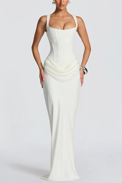 VESTIDO MAXI ESPARTILHO AJUSTADO
