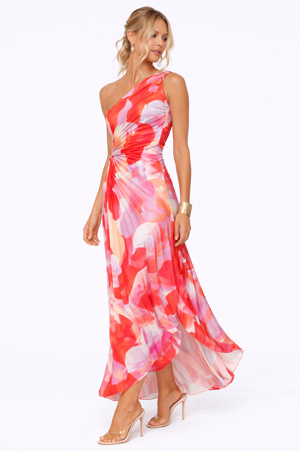 VESTIDO MAXI ASSIMÉTRICO ESTAMPADO