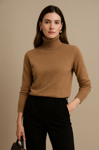 Amara - Pullover de Gola Alta Luxuoso