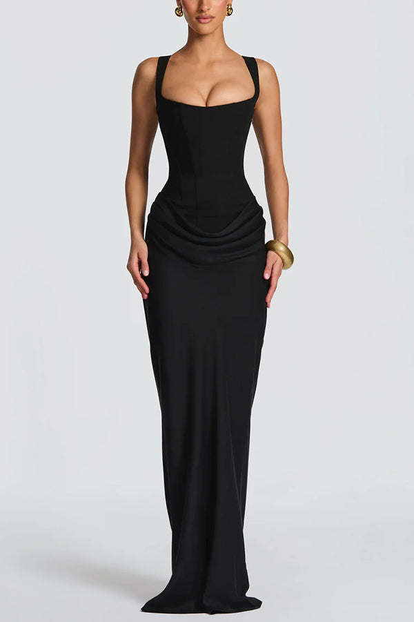 VESTIDO MAXI ESPARTILHO AJUSTADO