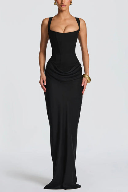 VESTIDO MAXI ESPARTILHO AJUSTADO