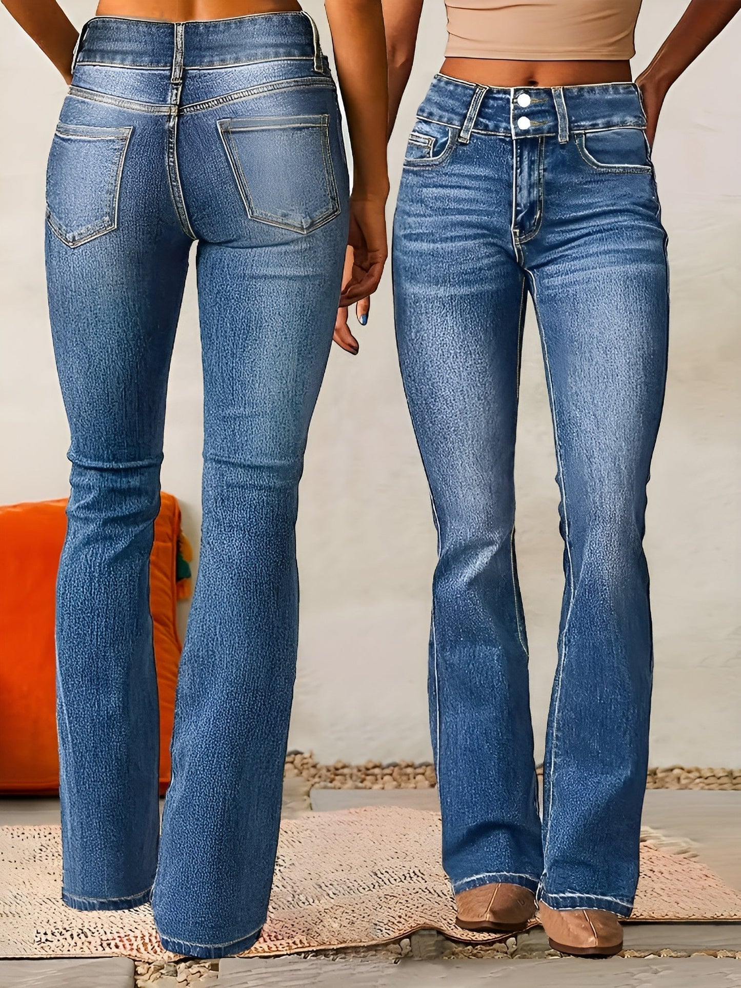 Alana - Jeans Évasés Confortáveis