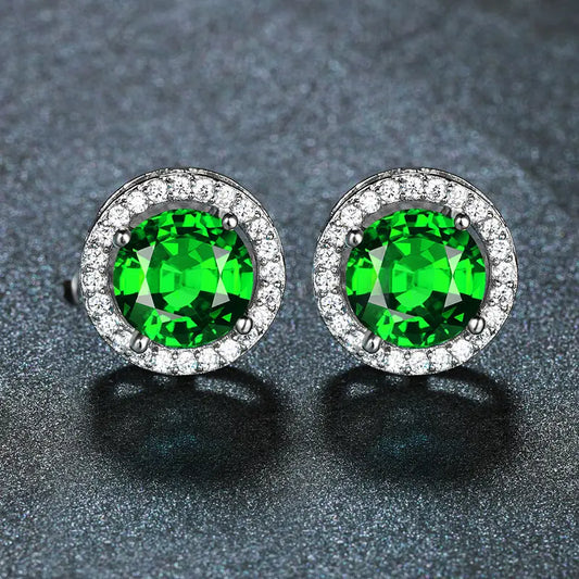 Brincos em Esmeralda e Diamantes