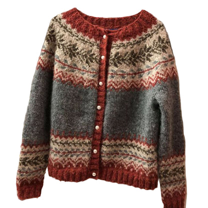 Apolline | Cardigan com padrão nórdico para mulher | Tendência