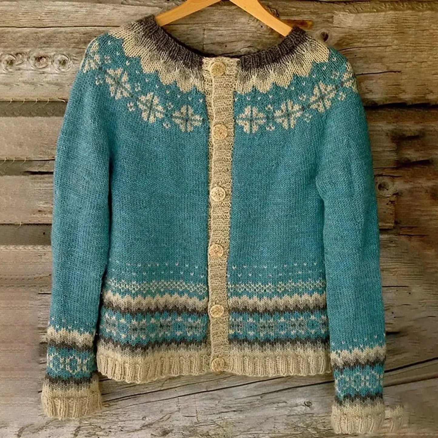 Apolline | Cardigan com padrão nórdico para mulher | Tendência
