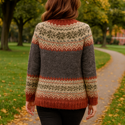 Apolline | Cardigan com padrão nórdico para mulher | Tendência