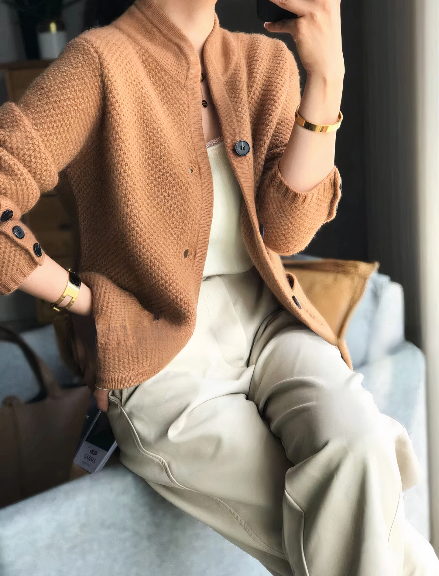 Aramis | Cardigan com botões para mulher | Moderno
