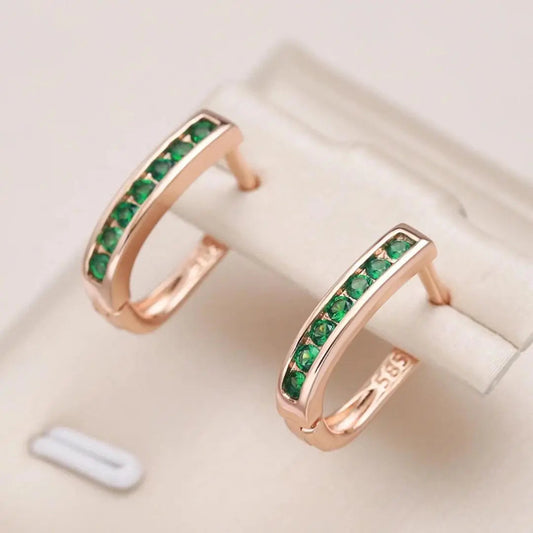Brincos de Esmeralda e Diamante em Ouro