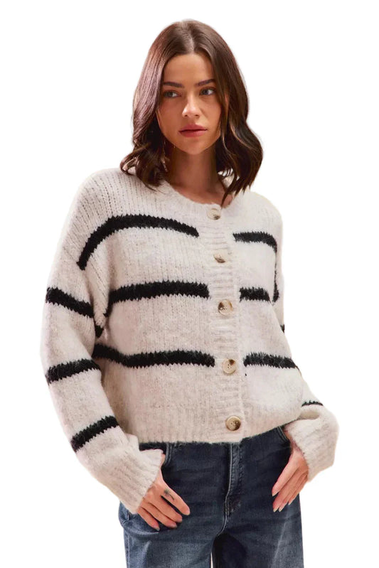 Chantal | Cardigan com botões para mulher | Tendência