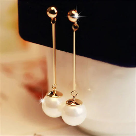 Brincos Pendentes de Luxo com Pérolas Especiais Montadas à Mão