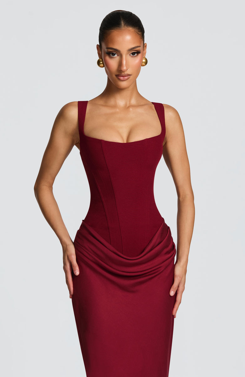 VESTIDO LONGO ESPARTILHO DRAPEADO