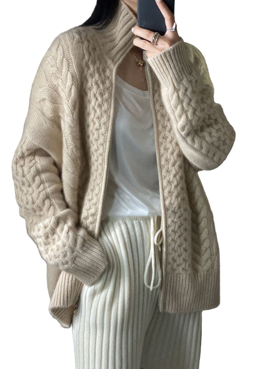 Jasminie | Cardigan de gola alta para mulher | Tendência