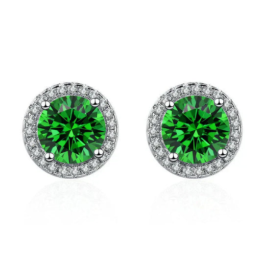 Brincos em Esmeralda e Diamantes