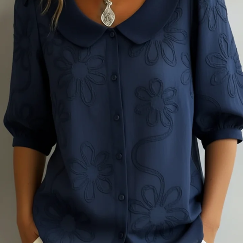 Sara – Blusa com Flores Bordadas