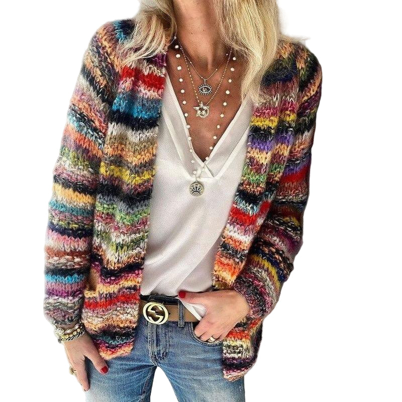 Pamela | Cardigan multicolorido para mulher | Moderno