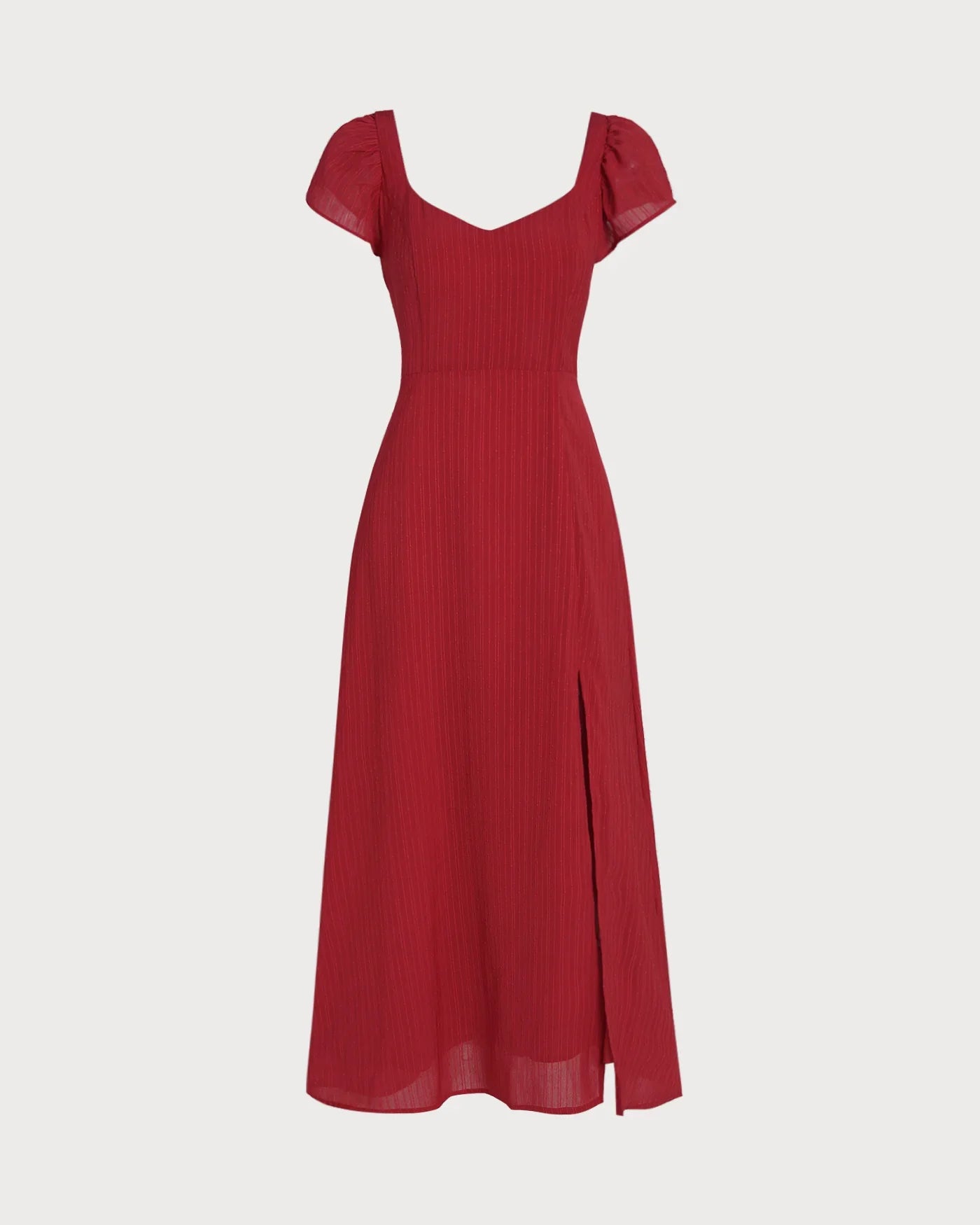 LOU - VESTIDO LARGO DE JACQUARD CON CUELLO CORAZÓN