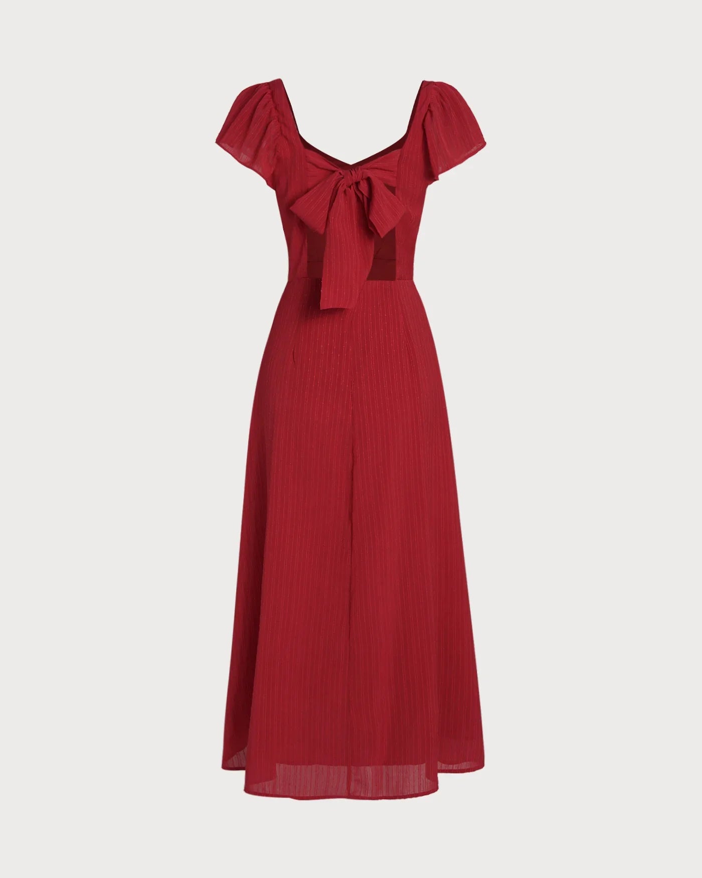 LOU - VESTIDO LARGO DE JACQUARD CON CUELLO CORAZÓN