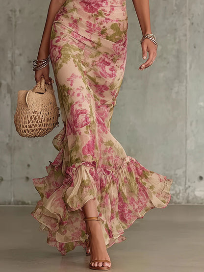 Rosalie™ | Vestido maxi com estampado de rosas vintage