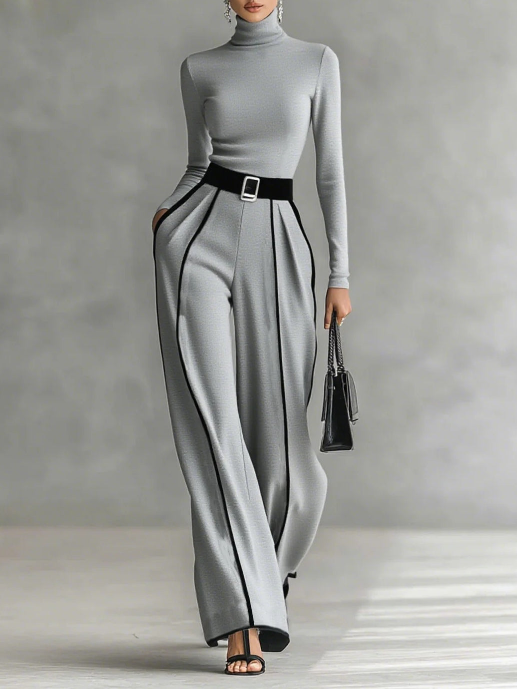 Vera™ | Conjunto elegante com detalhe de contraste