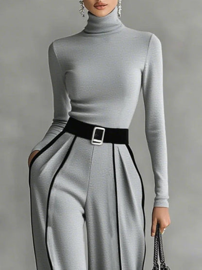 Vera™ | Conjunto elegante com detalhe de contraste
