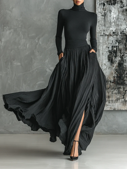 Eva™ | Conjunto elegante com saia plissada